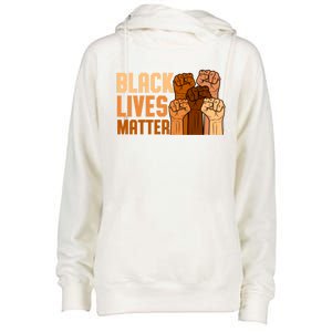 Black Lives Matter Fist Black History Month Juneteenth Gift Womens Funnel Neck Pullover Hood