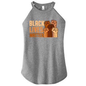 Black Lives Matter Fist Black History Month Juneteenth Gift Women's Perfect Tri Rocker Tank