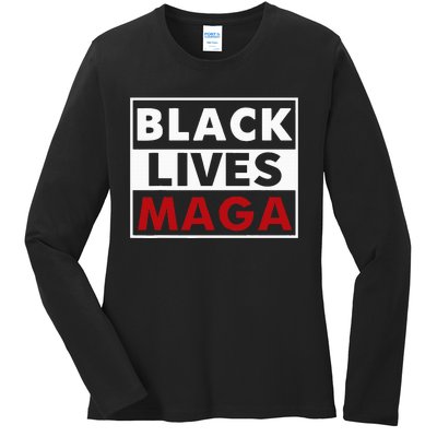 Black Lives Maga Ladies Long Sleeve Shirt