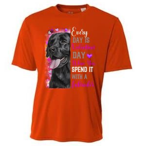 Black Lab Mom Funny Valentines Day Dog Lovers Labrador Cute Gift Cooling Performance Crew T-Shirt