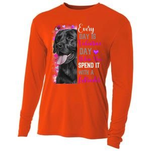 Black Lab Mom Funny Valentines Day Dog Lovers Labrador Cute Gift Cooling Performance Long Sleeve Crew