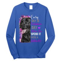 Black Lab Mom Funny Valentines Day Dog Lovers Labrador Cute Gift Long Sleeve Shirt