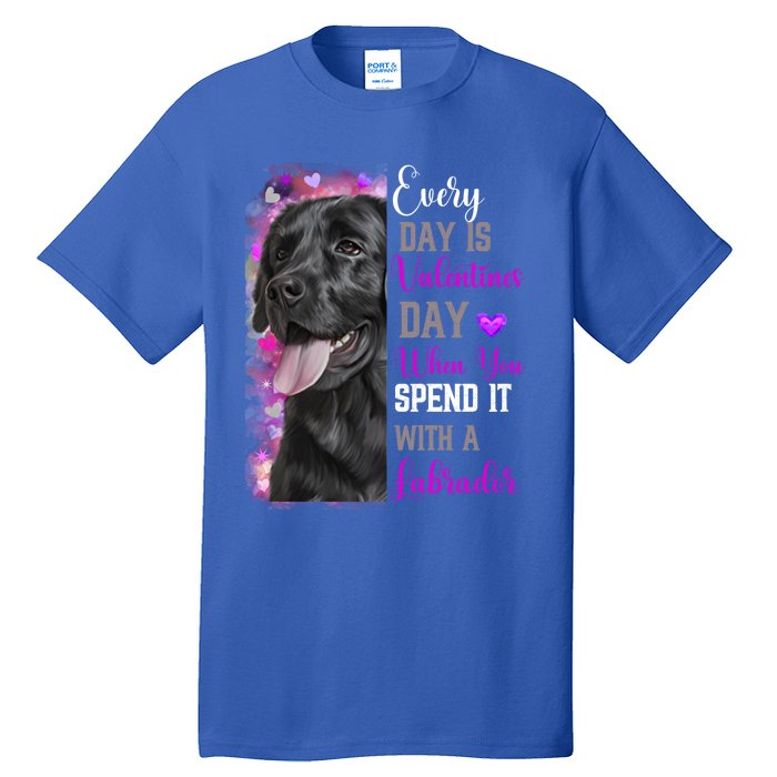 Black Lab Mom Funny Valentines Day Dog Lovers Labrador Cute Gift Tall T-Shirt