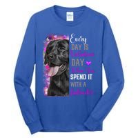 Black Lab Mom Funny Valentines Day Dog Lovers Labrador Cute Gift Tall Long Sleeve T-Shirt