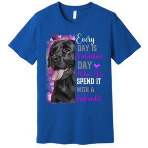 Black Lab Mom Funny Valentines Day Dog Lovers Labrador Cute Gift Premium T-Shirt