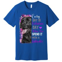 Black Lab Mom Funny Valentines Day Dog Lovers Labrador Cute Gift Premium T-Shirt