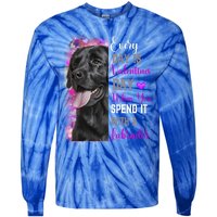 Black Lab Mom Funny Valentines Day Dog Lovers Labrador Cute Gift Tie-Dye Long Sleeve Shirt