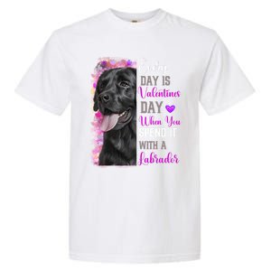 Black Lab Mom Funny Valentines Day Dog Lovers Labrador Cute Gift Garment-Dyed Heavyweight T-Shirt