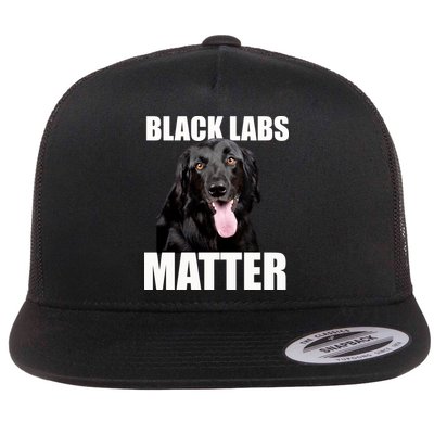 Black Labs Matter Labrador Retriever Mom Dad Dog Lover Funny Gift Flat Bill Trucker Hat