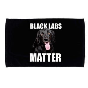 Black Labs Matter Labrador Retriever Mom Dad Dog Lover Funny Gift Microfiber Hand Towel