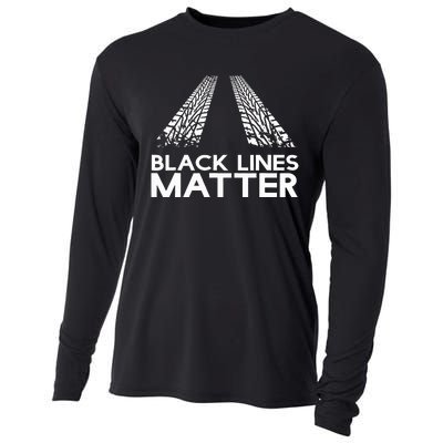 Black Lines Matter! Drift Car Guys Funny Racing Gift Idea  Cooling Performance Long Sleeve Crew