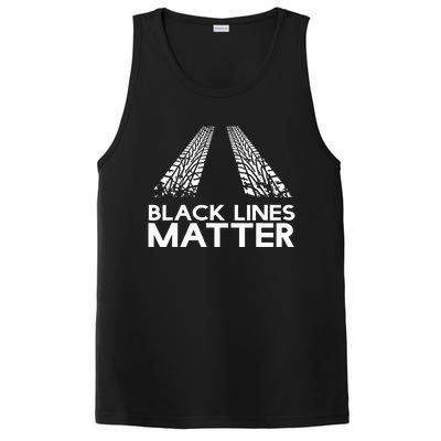 Black Lines Matter! Drift Car Guys Funny Racing Gift Idea  PosiCharge Competitor Tank