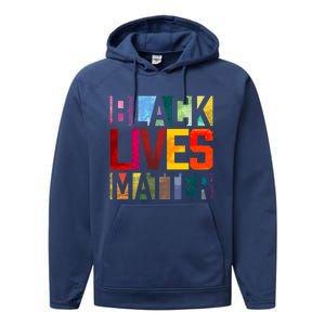 Black Lives Matter BLM Movement End Racism Performance Fleece Hoodie