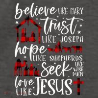 Believe Like Mary Trust Like Joseph Hope Like Shepherds Vector Backpack