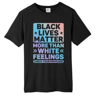 Black Lives Matter More Than White Feelings Blm Juneteenth Cute Gift Tall Fusion ChromaSoft Performance T-Shirt