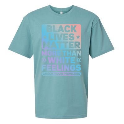 Black Lives Matter More Than White Feelings Blm Juneteenth Cute Gift Sueded Cloud Jersey T-Shirt