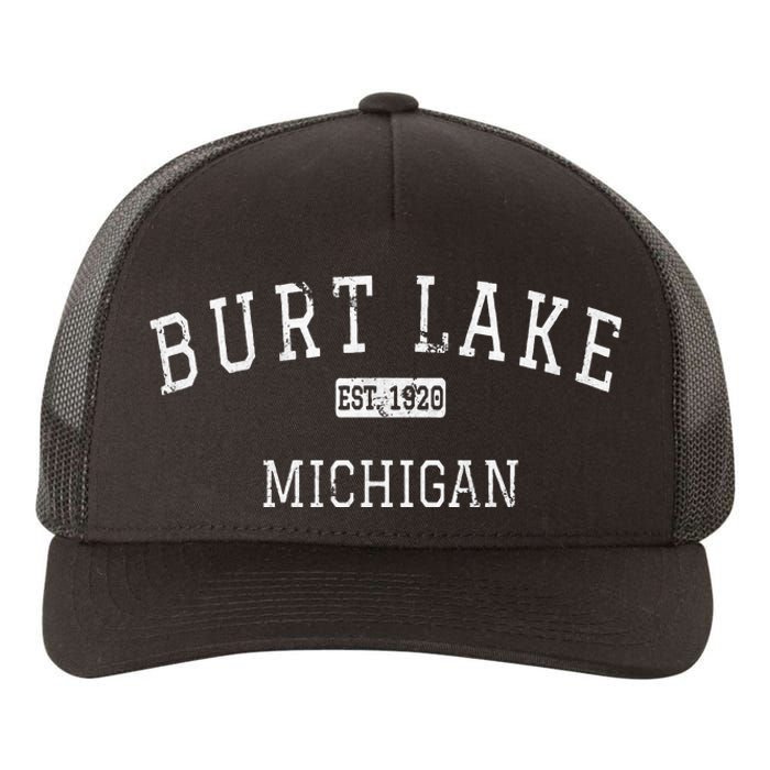 Burt Lake Michigan MI Vintage Yupoong Adult 5-Panel Trucker Hat