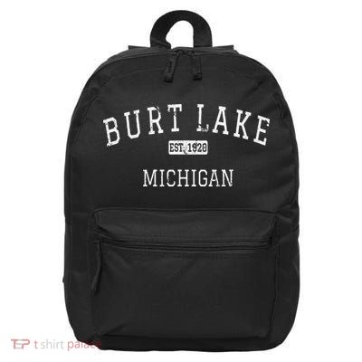 Burt Lake Michigan MI Vintage 16 in Basic Backpack