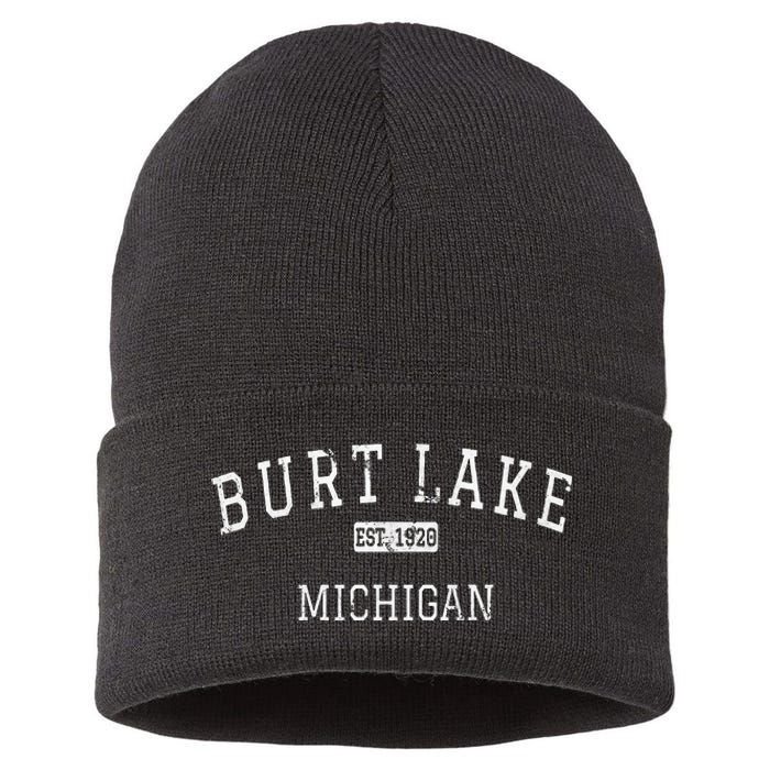 Burt Lake Michigan MI Vintage Sustainable Knit Beanie