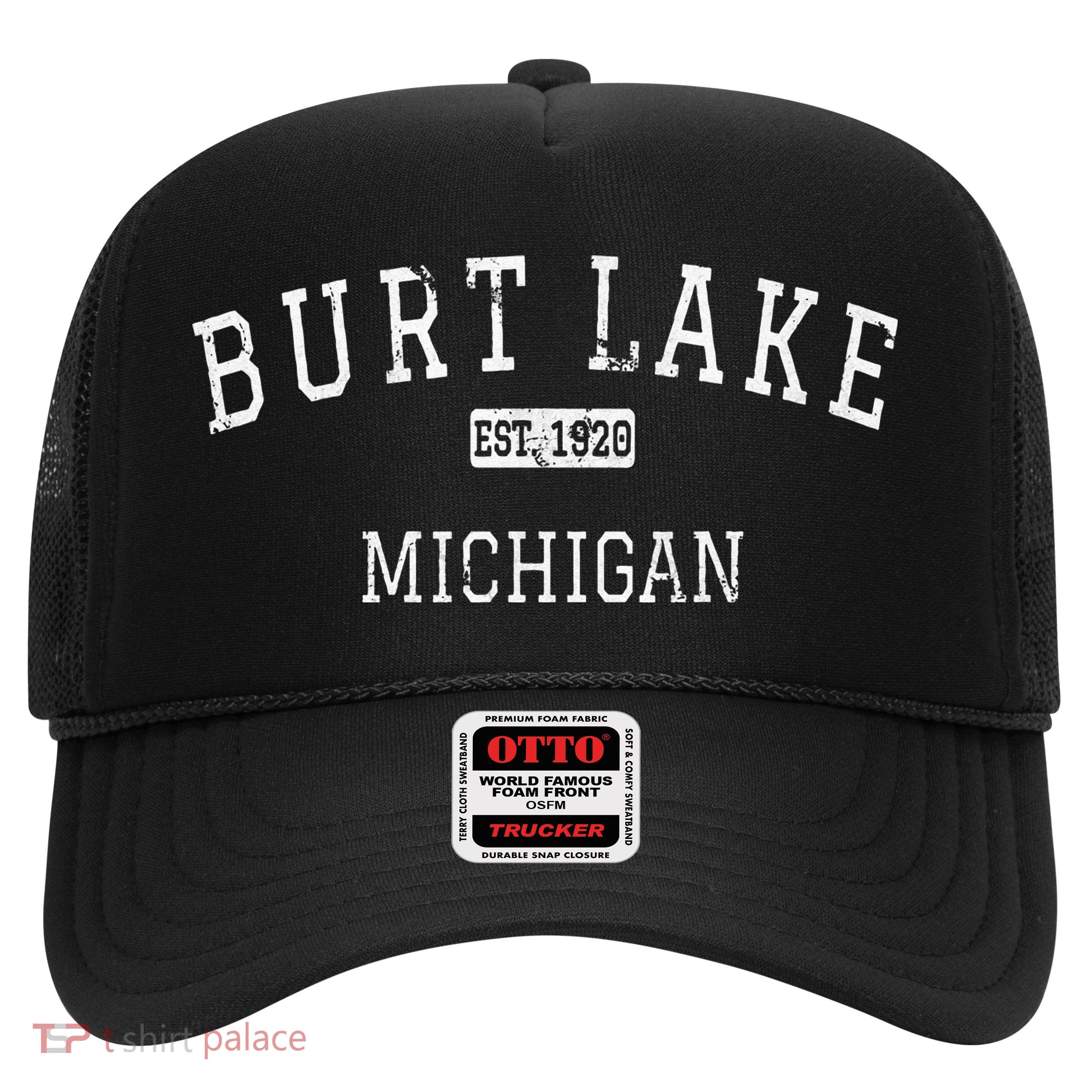 Burt Lake Michigan MI Vintage Trucker Hat