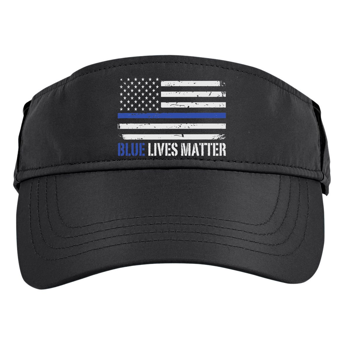 Blue Lives Matter Thin Blue Line American Flag Cop Adult Drive Performance Visor