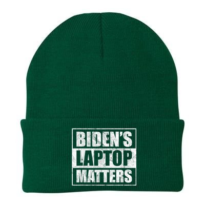 Bidens Laptop Matters Funny Anti Democrat Pro Trump Knit Cap Winter Beanie