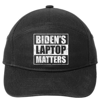 Bidens Laptop Matters Funny Anti Democrat Pro Trump 7-Panel Snapback Hat