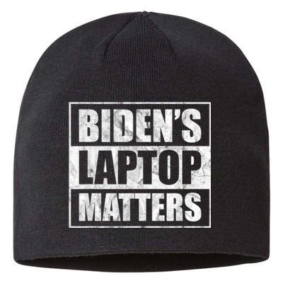 Bidens Laptop Matters Funny Anti Democrat Pro Trump Sustainable Beanie