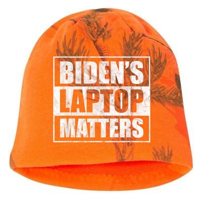 Bidens Laptop Matters Funny Anti Democrat Pro Trump Kati - Camo Knit Beanie