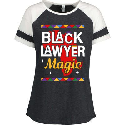 Black Lawyer Magic Black History Month Lawyer Meaningful Gift Enza Ladies Jersey Colorblock Tee