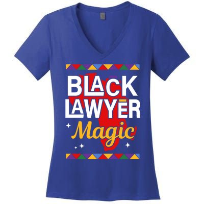 Black Lawyer Magic Black History Month Lawyer Meaningful Gift Women's V-Neck T-Shirt