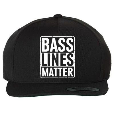 Bass Lines Matter Bass Guitar Player Bassist Wool Snapback Cap