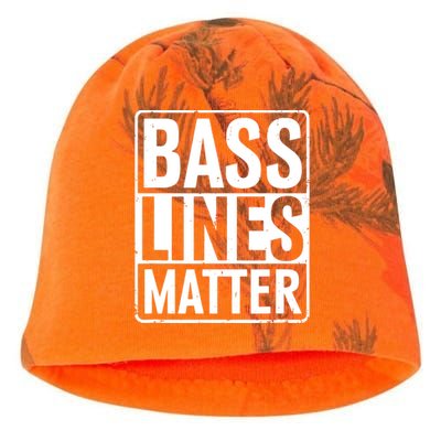 Bass Lines Matter Bass Guitar Player Bassist Kati - Camo Knit Beanie