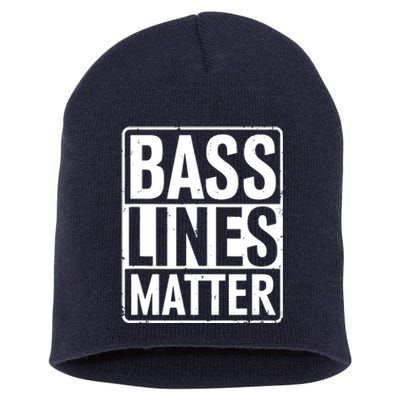 Bass Lines Matter Bass Guitar Player Bassist Short Acrylic Beanie