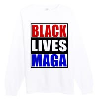 Black Lives Maga Black Conservative Republican Protrump Premium Crewneck Sweatshirt