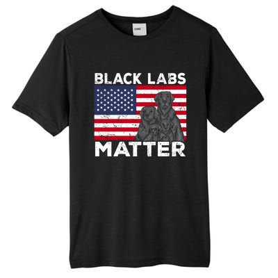 Black Labs Matter Parody Labrador Dog 4th Of July Tall Fusion ChromaSoft Performance T-Shirt