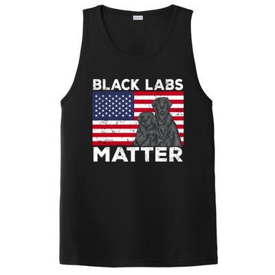 Black Labs Matter Parody Labrador Dog 4th Of July PosiCharge Competitor Tank