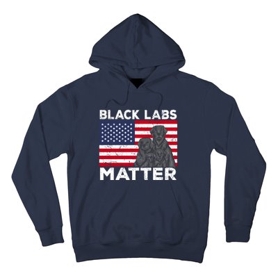 Black Labs Matter Parody Labrador Dog 4th Of July Hoodie