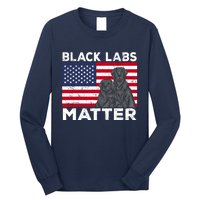 Black Labs Matter Parody Labrador Dog 4th Of July Long Sleeve Shirt