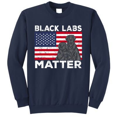 Black Labs Matter Parody Labrador Dog 4th Of July Sweatshirt