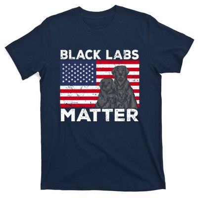 Black Labs Matter Parody Labrador Dog 4th Of July T-Shirt