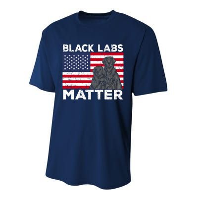 Black Labs Matter Parody Labrador Dog 4th Of July Performance Sprint T-Shirt