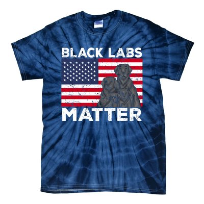 Black Labs Matter Parody Labrador Dog 4th Of July Tie-Dye T-Shirt