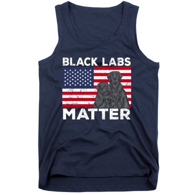 Black Labs Matter Parody Labrador Dog 4th Of July Tank Top