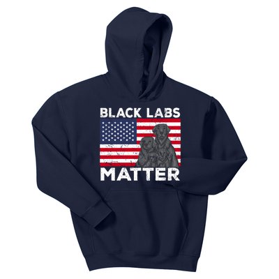 Black Labs Matter Parody Labrador Dog 4th Of July Kids Hoodie