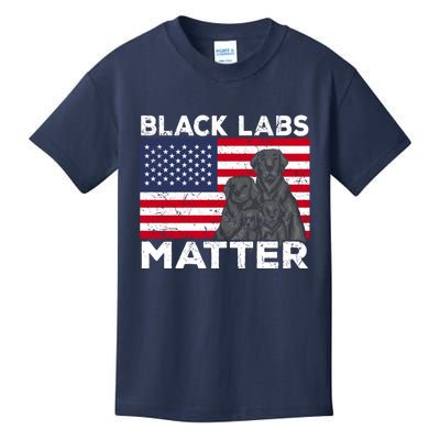 Black Labs Matter Parody Labrador Dog 4th Of July Kids T-Shirt