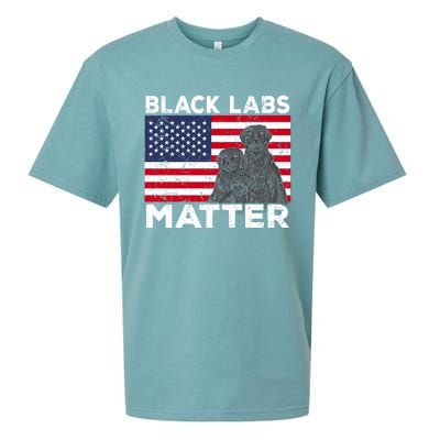 Black Labs Matter Parody Labrador Dog 4th Of July Sueded Cloud Jersey T-Shirt