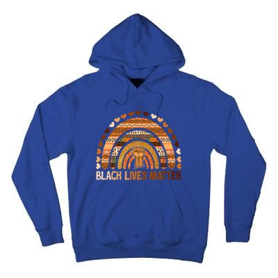 Black Lives Matter Juneteenth Rainbow Black History Gift Tall Hoodie