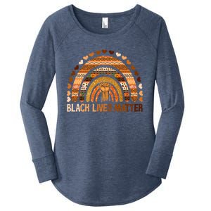 Black Lives Matter Juneteenth Rainbow Black History Gift Women's Perfect Tri Tunic Long Sleeve Shirt