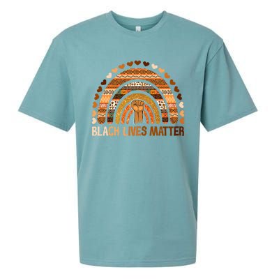 Black Lives Matter Juneteenth Rainbow Black History Gift Sueded Cloud Jersey T-Shirt